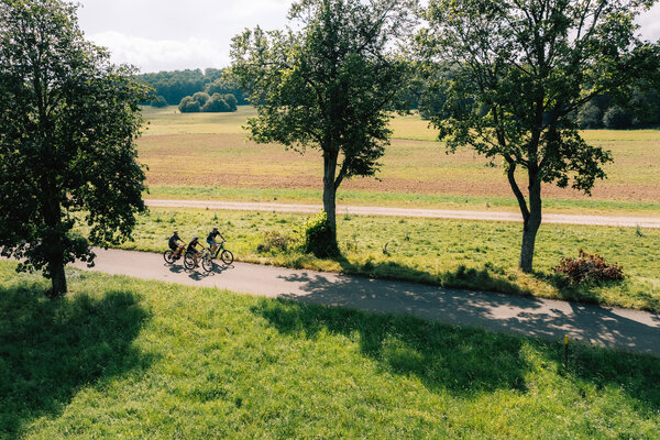 BergBier-Tour: Radfahrer auf Radweg